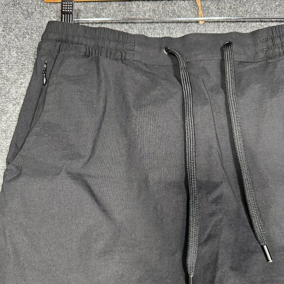 Eddie Bauer Tulip Hem Skort Womens Medium Black Nylon Stretch Pull On Pocket - Picture 2 of 7